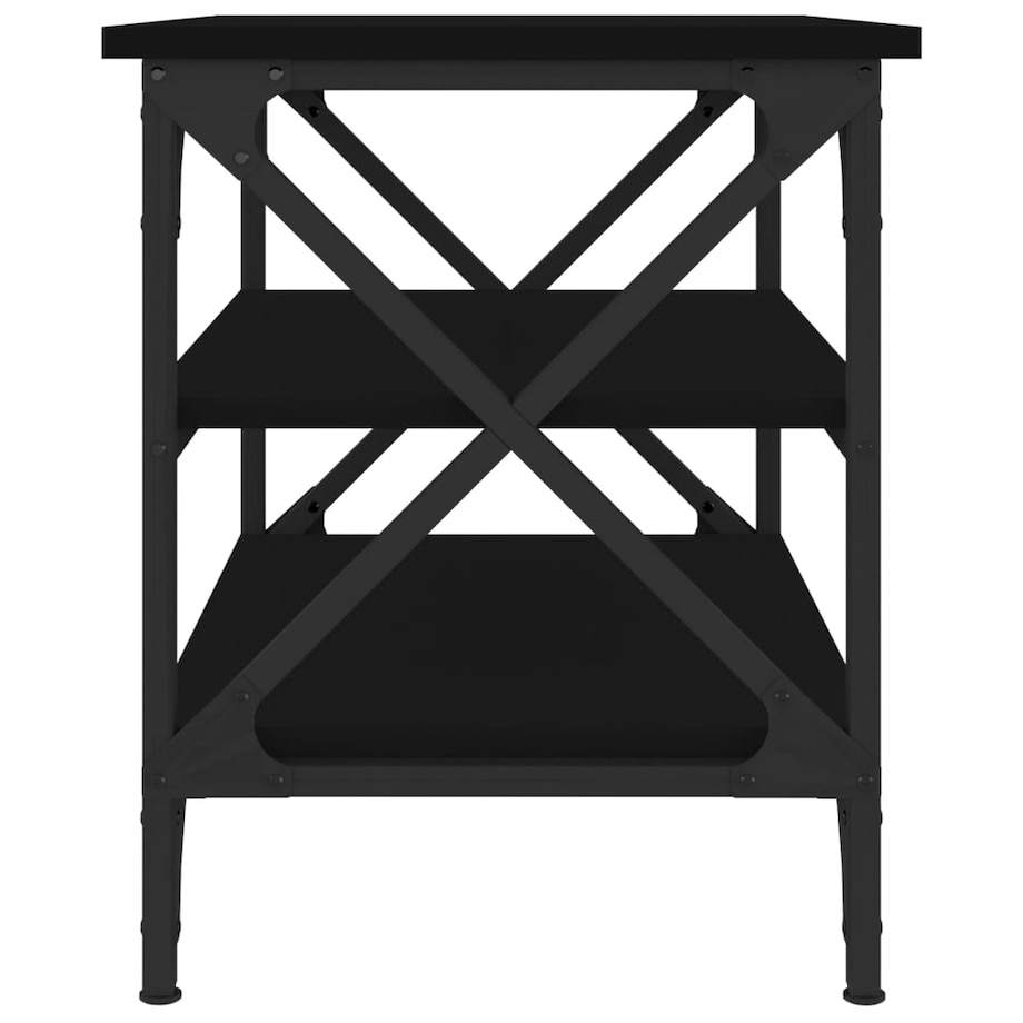 vidaXL Stolik boczny, czarny, 55x38x45 cm, materiał drewnopochodny