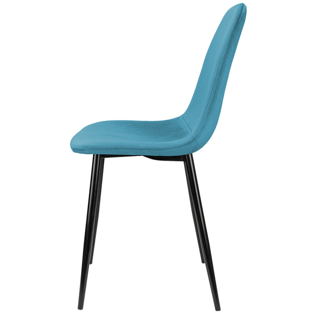 Krzesło tapicerowane turkusowe welur nowoczesne do salonu jadalni
