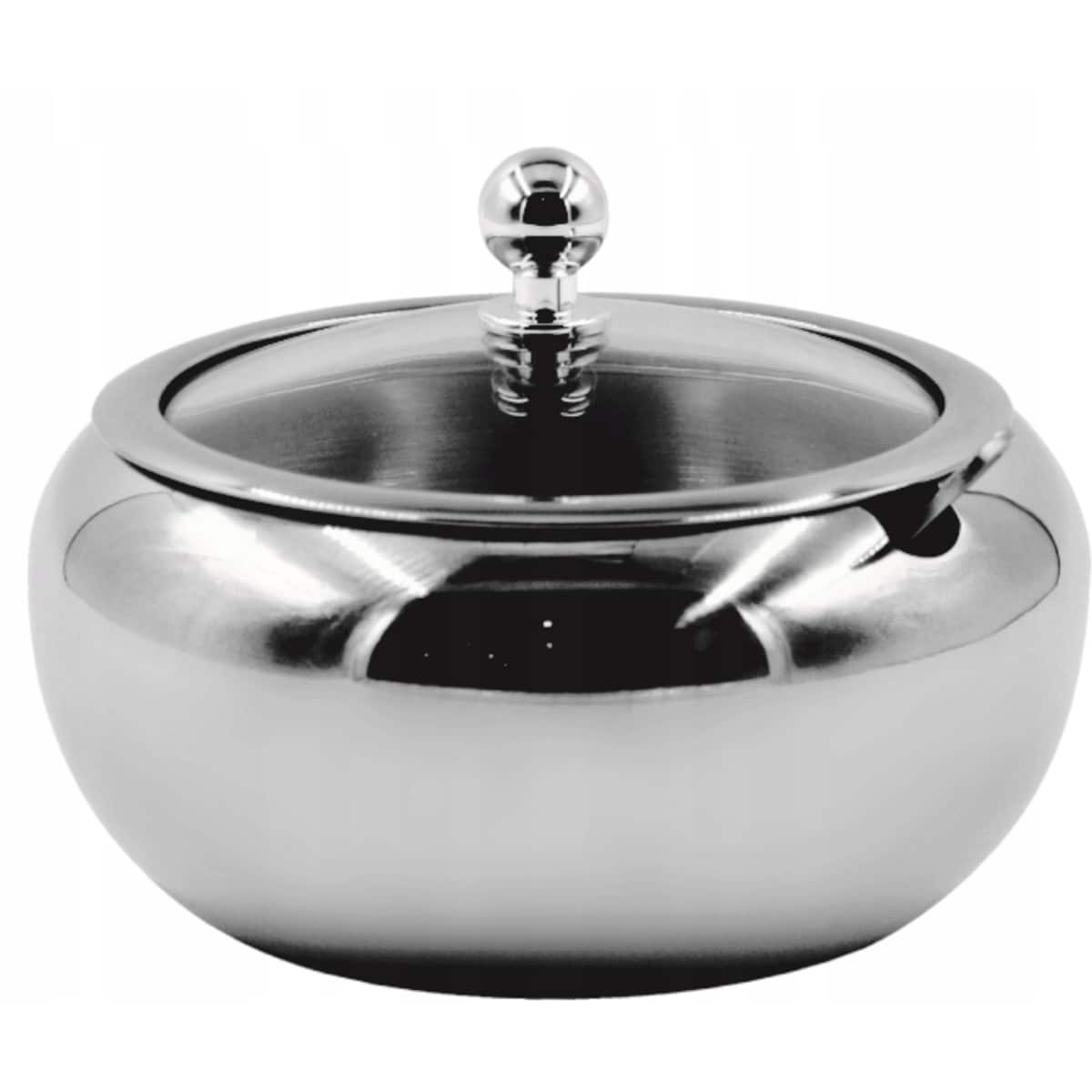 CUKIERNICA CUKIERNICZKA z pokrywką SREBRNA na cukier pojemnik