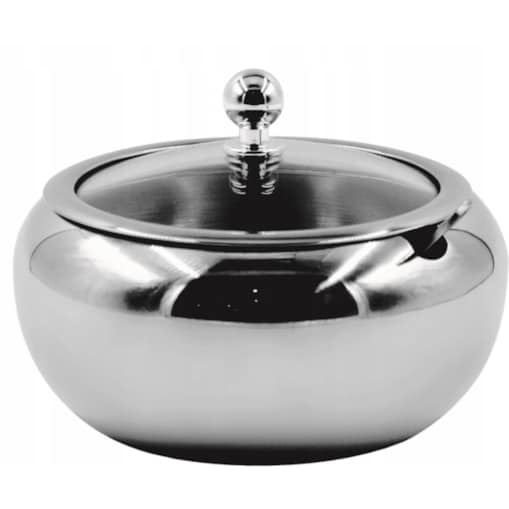 CUKIERNICA CUKIERNICZKA z pokrywką SREBRNA na cukier pojemnik