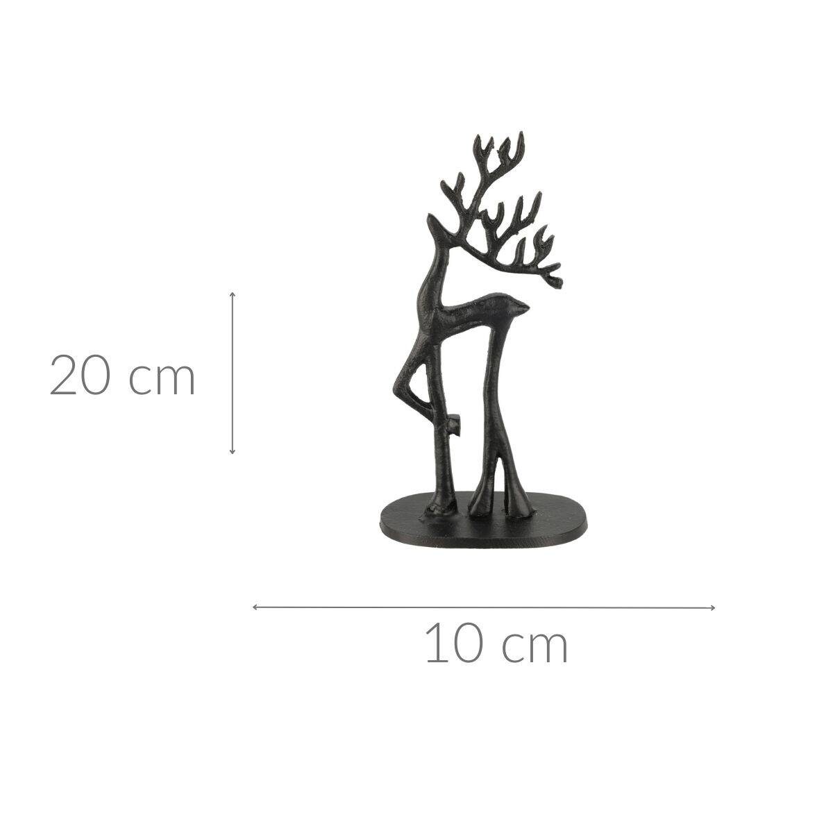 Figurka świąteczna renifer, metal, 20 cm