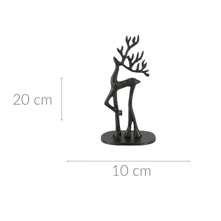Figurka świąteczna renifer, metal, 20 cm