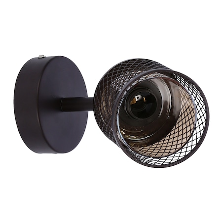 LAMPA KINKIET CANABERA KAWOWE ZŁOTO 1X40W E14 KLOSZ BURSZTYNOWY