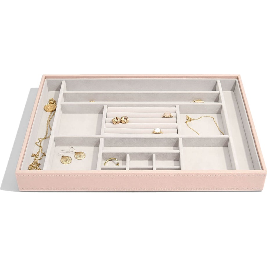 Szkatułka na biżuterię Stackers 16 komorowa supersize jasnoróżowa