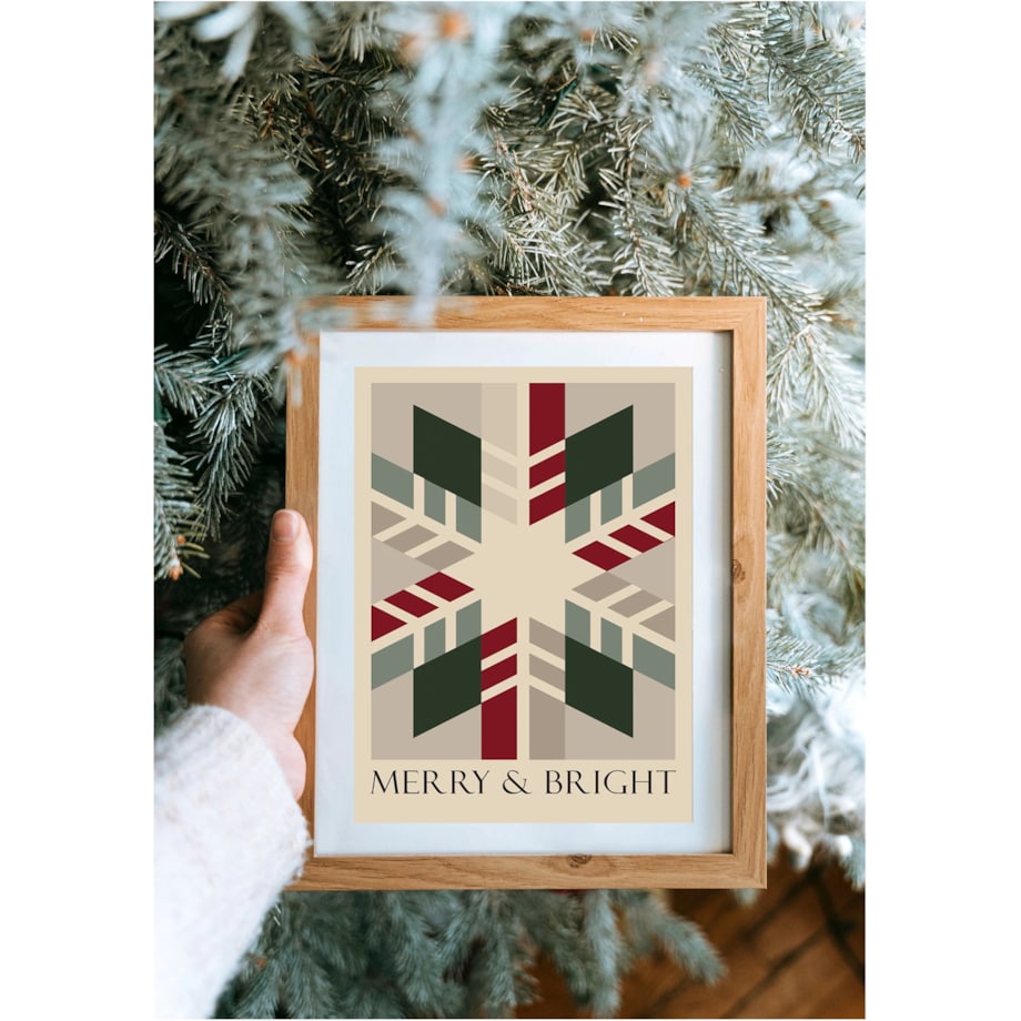 Poster Story, Plakat, Obraz - Poinsecja w Świątecznych Kolorach, wymiary 60 x 84 cm