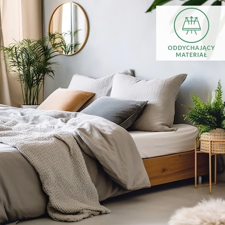 Prześcieradło flanela z gumką 90x200 kolor jasny beż