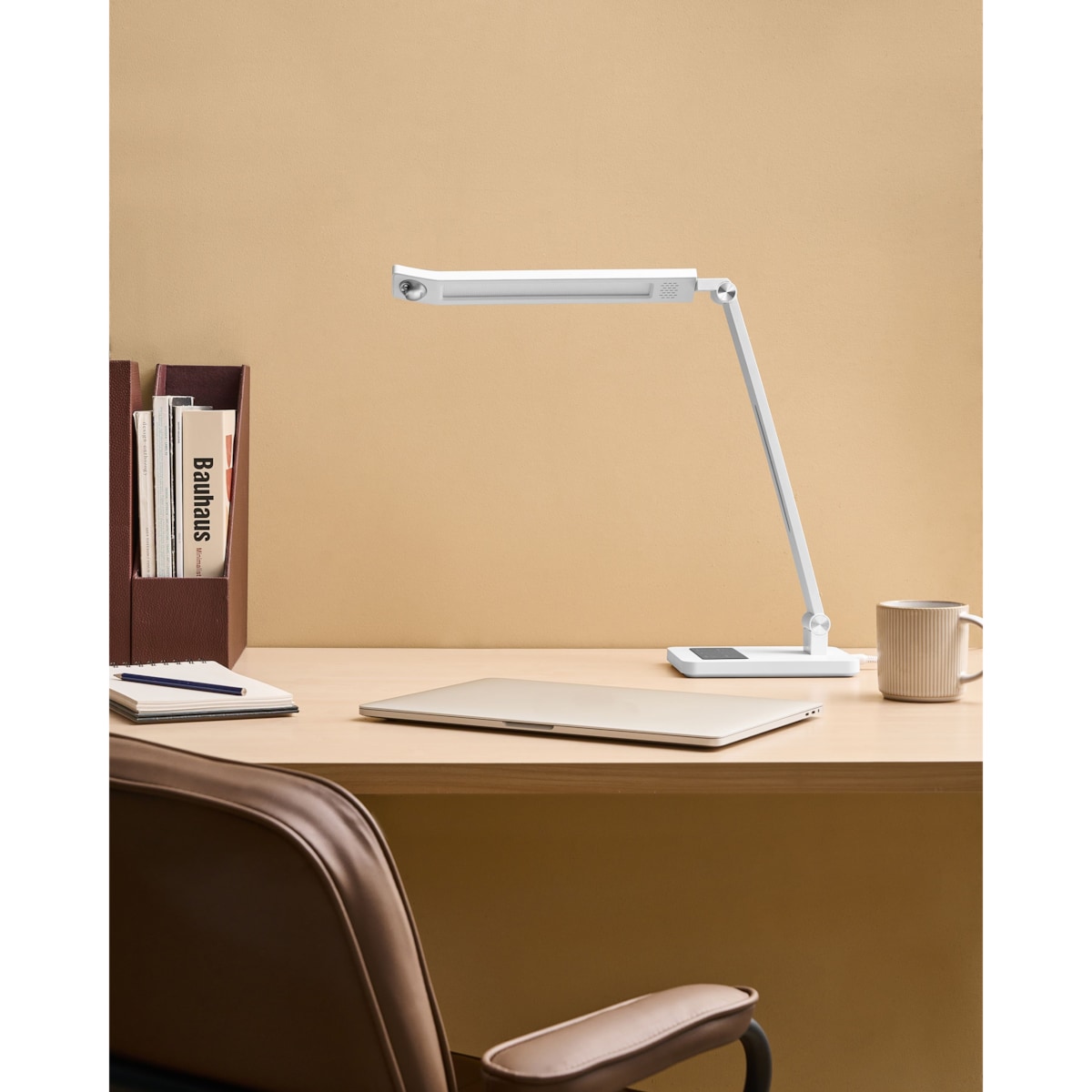 Lampa biurkowa LED LEPUS Z czujnikiem ruchu Biały