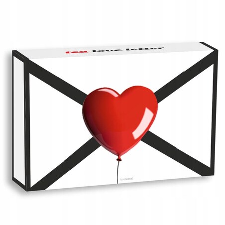 Zestaw prezentowy upominkowy "TEA LOVE MESSAGE" - 14 smaków herbat sypanych - prezent upominek na walentynki dla chłopaka dziewczyny niej niego żony męża kobiety faceta mężczyzny