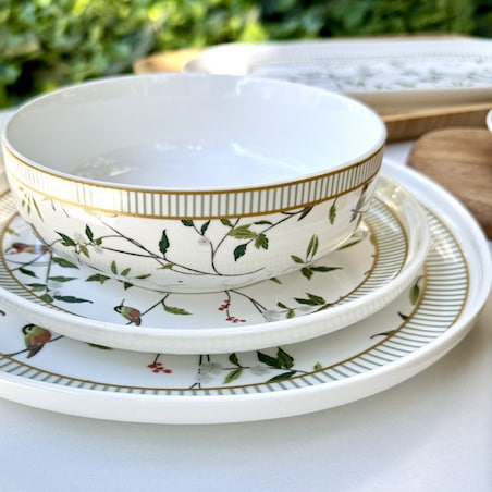 VILLA ITALIA Talerzyk deserowy porcelanowy 20 cm NORIKO WHITE