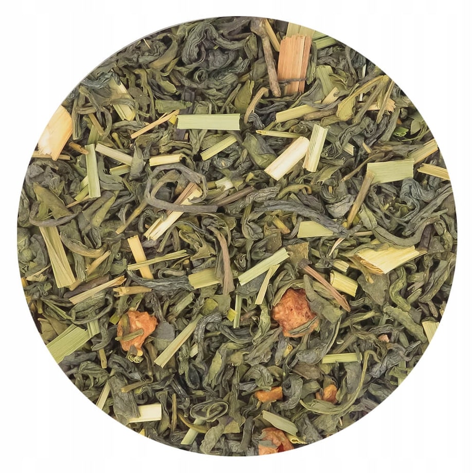 Herbata zielona sypana CYTRYNADA o soczyście cytrusowym smaku PREMIUM - herbata liściasta sypana mieszanka napar susz - gotowa na prezent upominek