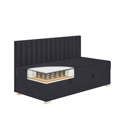 Mesonica Łóżko Chill, linie granatowe, 90x200