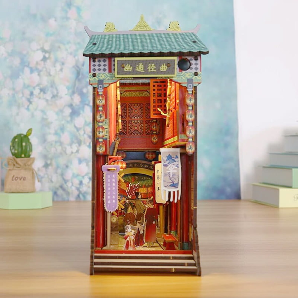 Miniaturowy domek Book Nook - Brama niebiańskiego spokoju