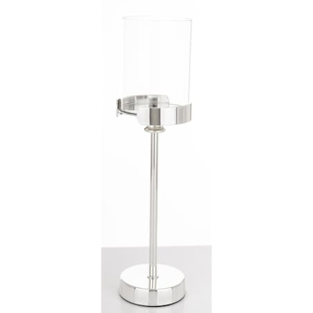 Świecznik srebrny z kloszem 33x8,5x8,5 cm CHANDIA