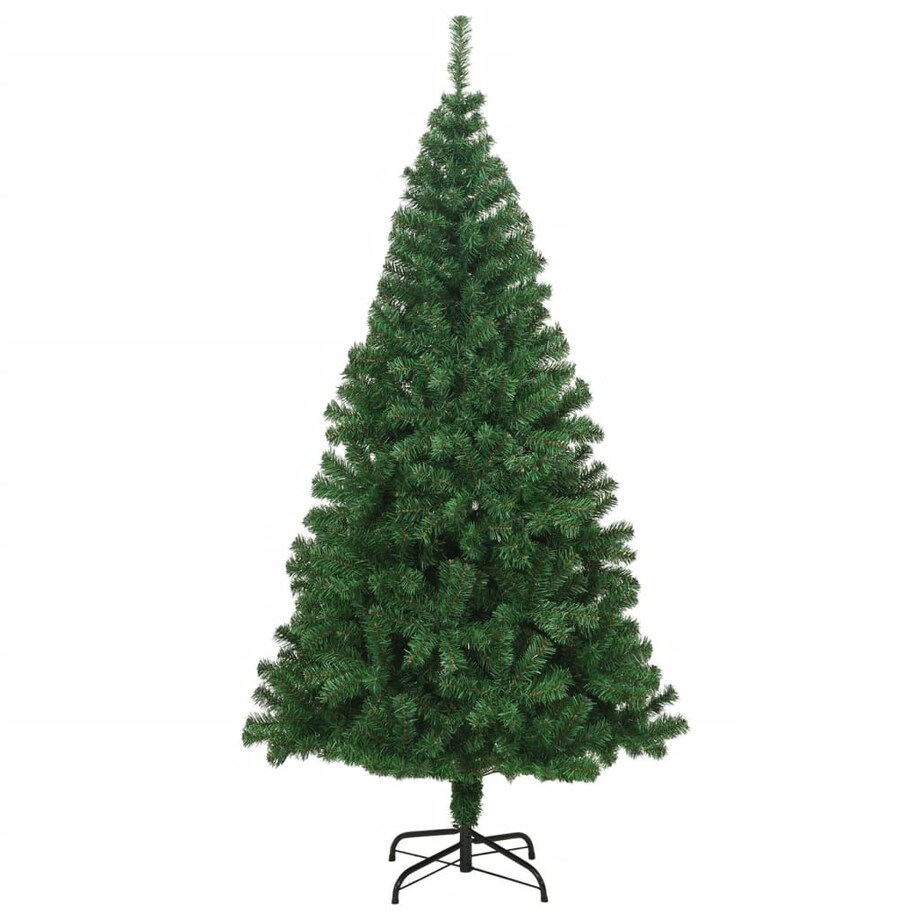 vidaXL Sztuczna choinka o grubych gałązkach, zielona, 210 cm, PVC