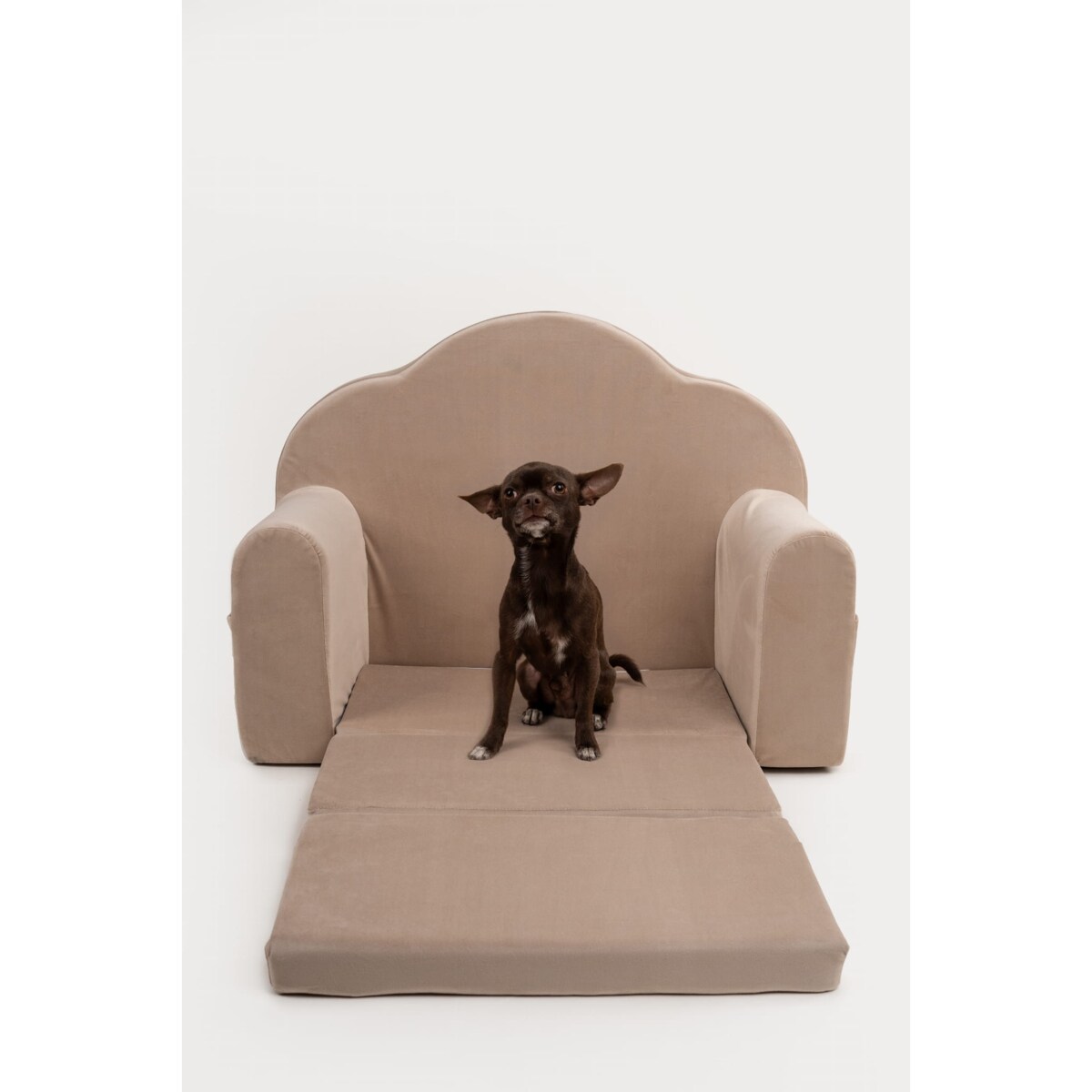 Fotelik piankowy rozkładany - beżowy