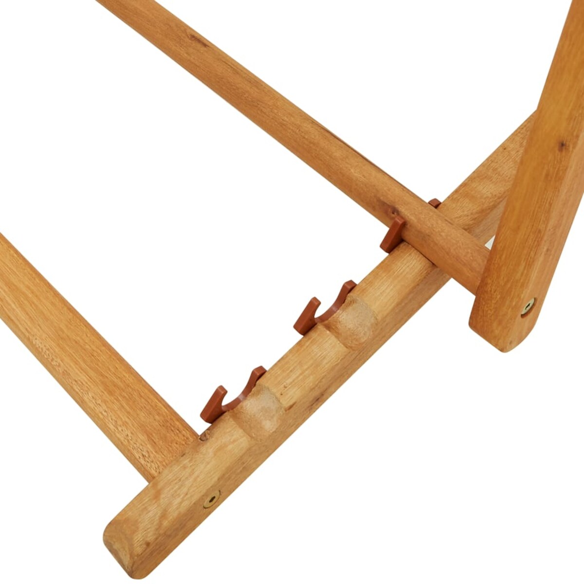 vidaXL Składany leżak, lite drewno eukaliptusa i zielona tkanina