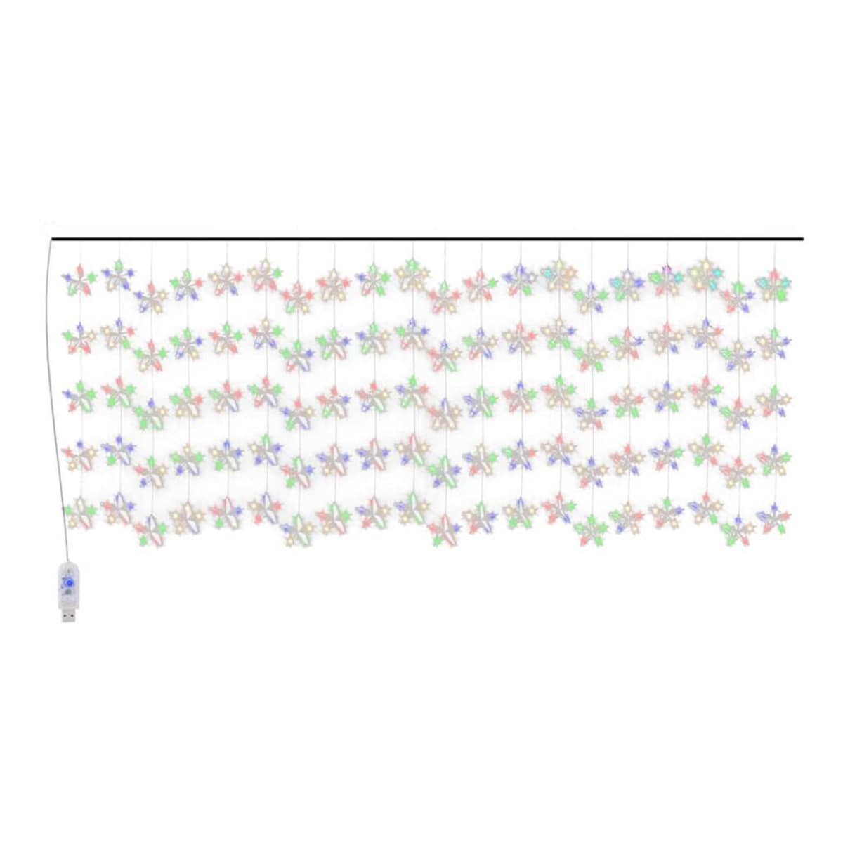 vidaXL Zasłona świetlnych gwiazdek, 500 kolorowych diod LED, 8 funkcji