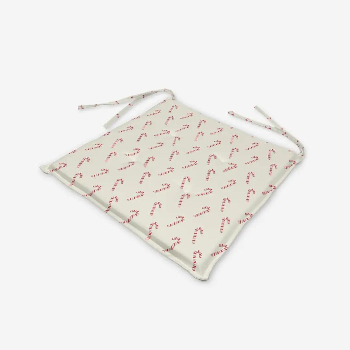 Poduszka świąteczna na krzesło - Laski świąteczne - beż