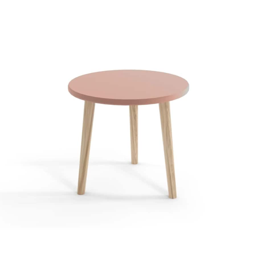 Stolik kawowy LEBEL 67x67 różowy
