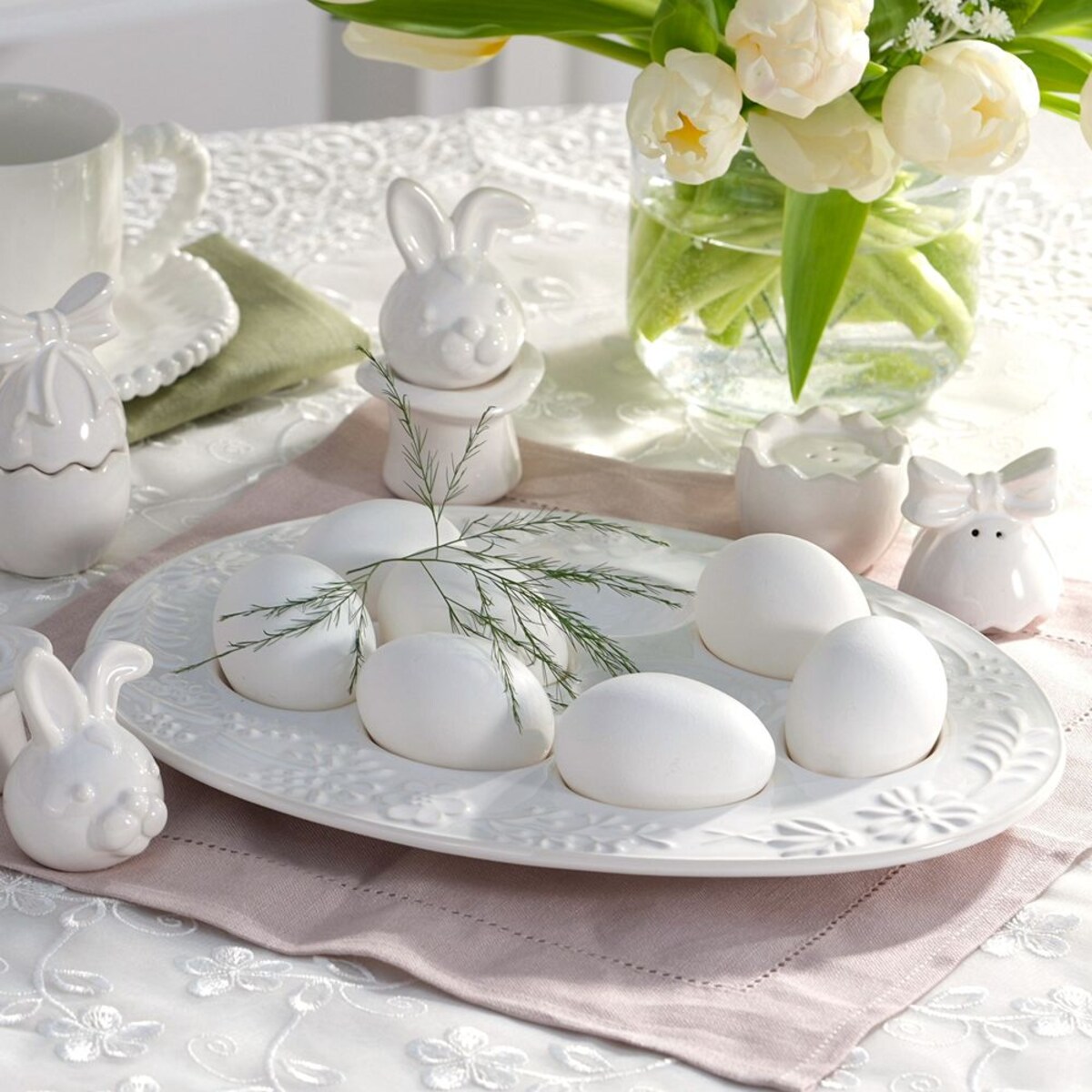 VILLA ITALIA Solniczka z pieprzniczką Zajączek ceramiczny 11,5 cm TIVOLI