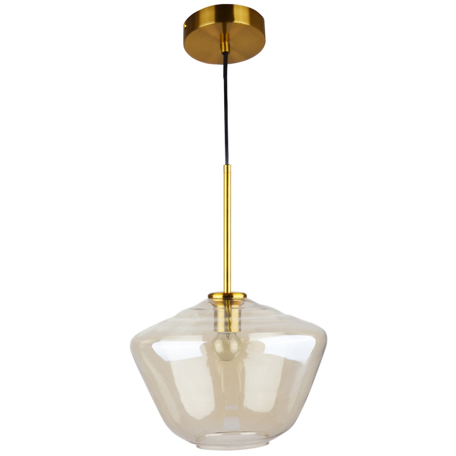 Loftowa LAMPA wisząca GREA 316233 Polux szklana OPRAWA skandynawski zwis bursztynowy