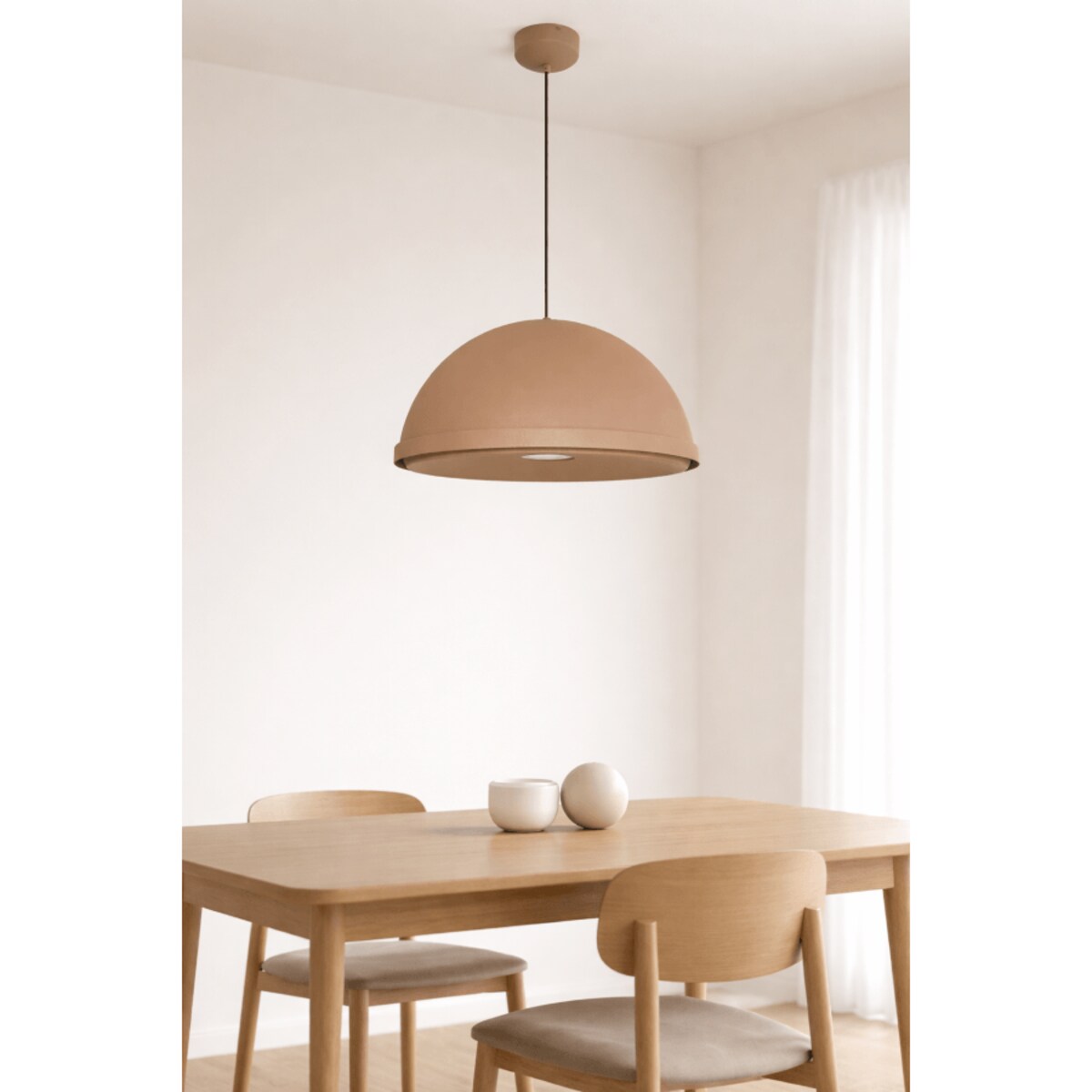 Lampa wisząca aluminiowa Zorania brązowa Monnarita