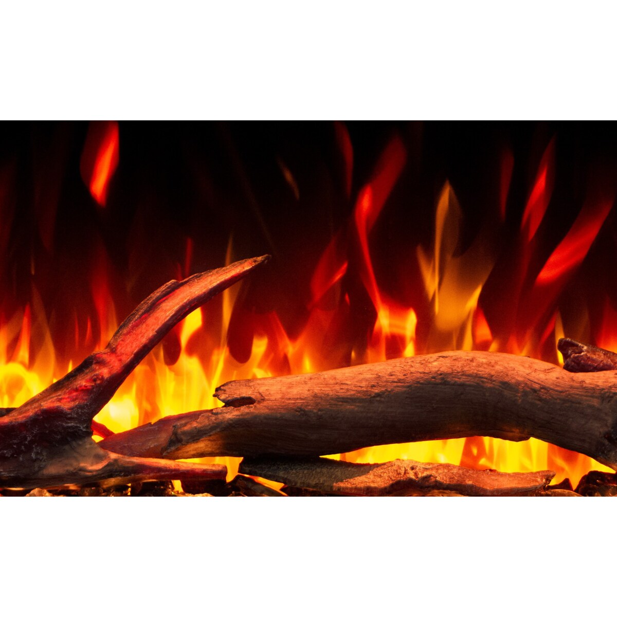 Wkład elektryczny AFLAMO 3D - do zabudowy - 75x45x20 cm - kominek LED z funkcją grzania 750/1500 W