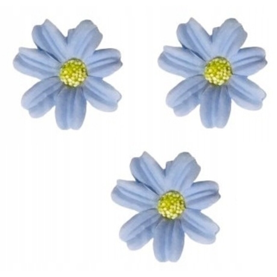 STOKROTKA NIEBIESKA 3x kwiaty mydlane do bukietów dekoracji boxy flower 4cm
