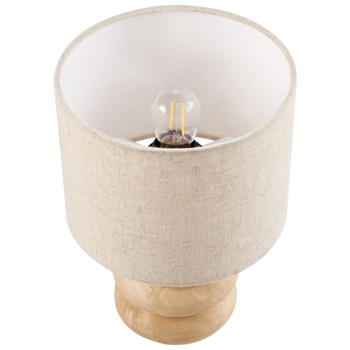 Lampa stołowa BETWA Drewno mango Jasnobrązowy