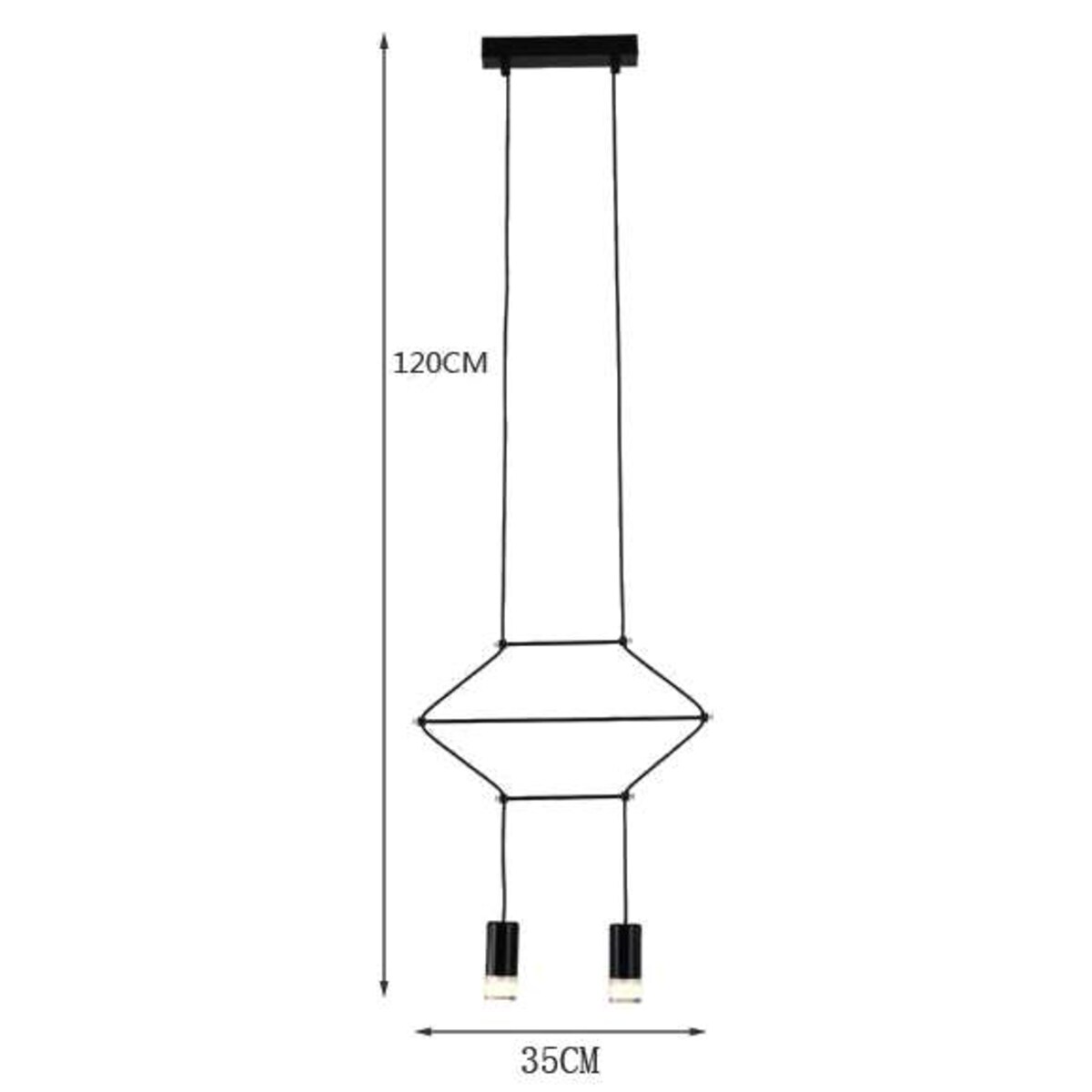 Geometryczna lampa wisząca Linea ST-5961-4 Step modern tuby czarna