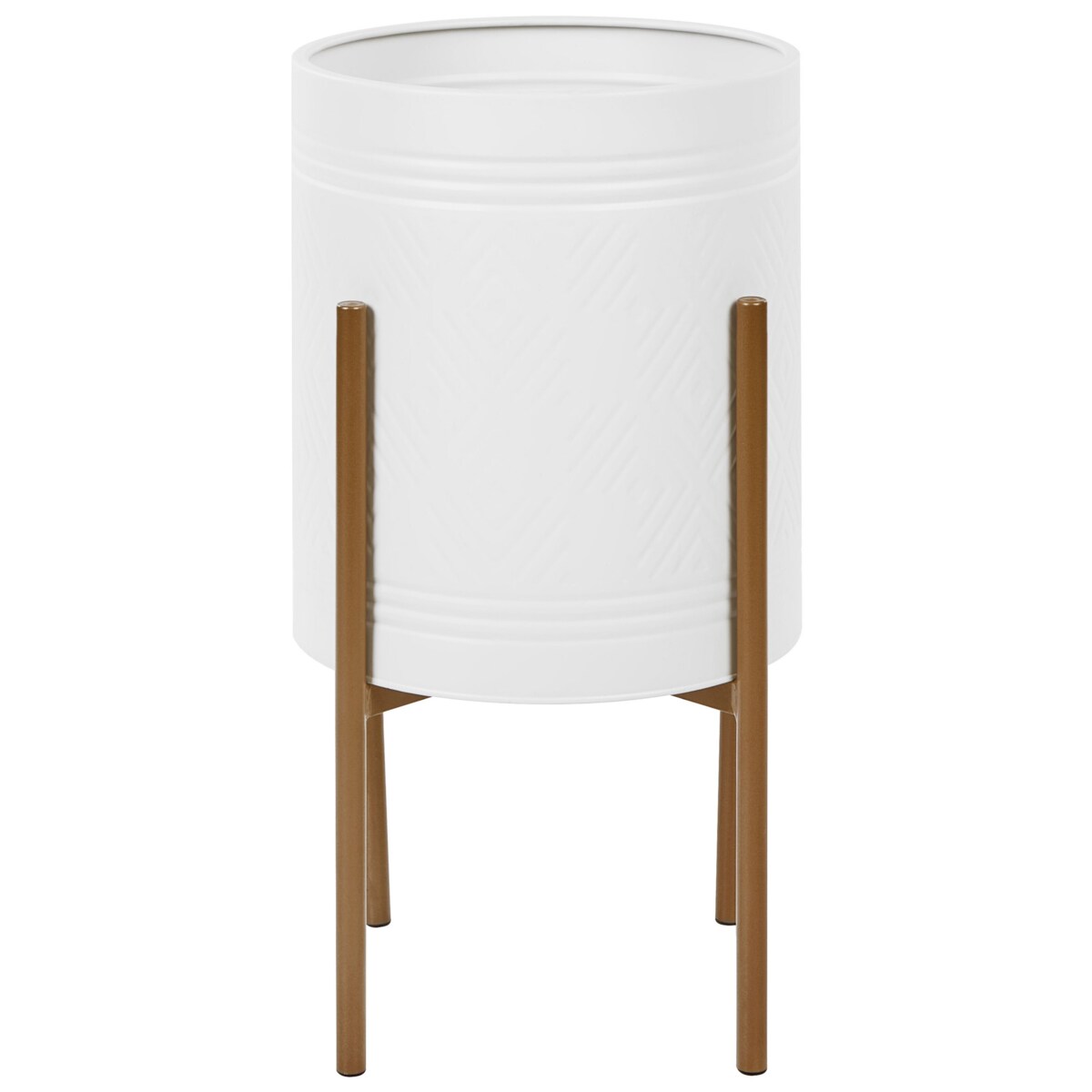 Doniczka na stojaku metalowa 31 x 31 x 45 cm biała ASTILLBE