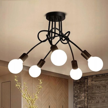 Lampa Sufitowa Wisząca Żyrandol Paradise 5 E27 Led