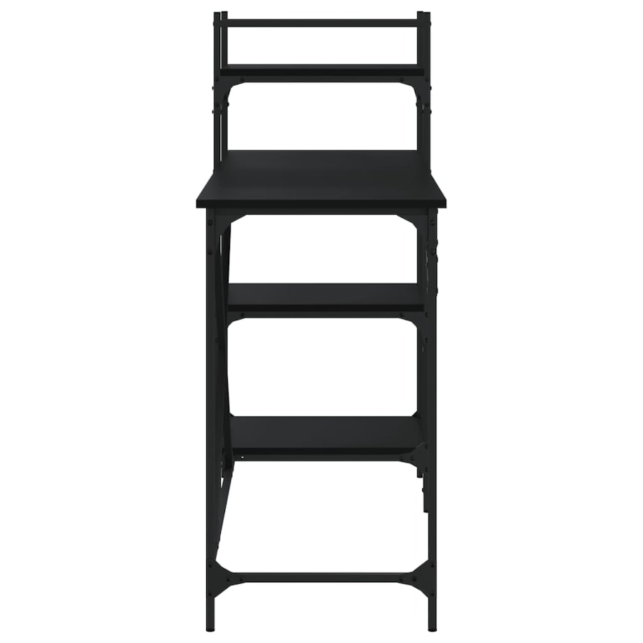 vidaXL Biurko komputerowe z półkami, czarne, 120x47x109 cm