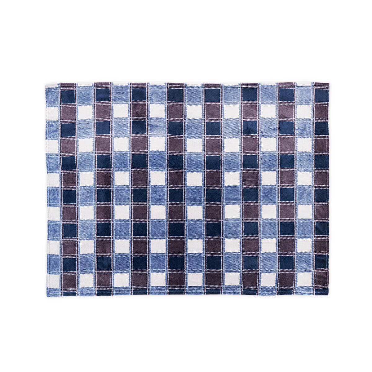 Konsimo ILLEA Pled, granatowy/czerwony/beżowy/szary