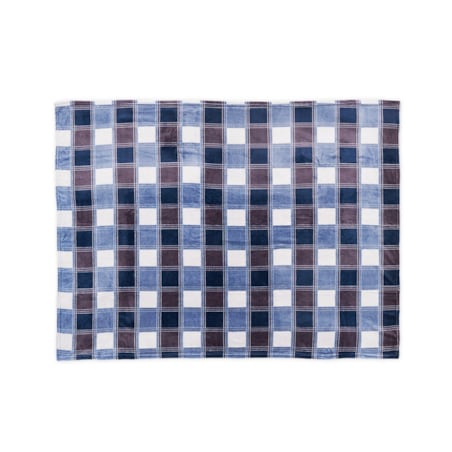 Konsimo ILLEA Pled, granatowy/czerwony/beżowy/szary