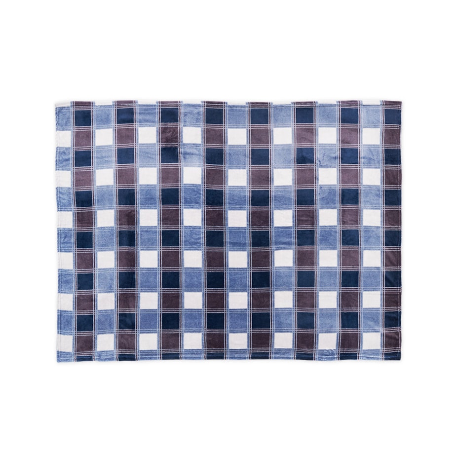 Konsimo ILLEA Pled, granatowy/czerwony/beżowy/szary