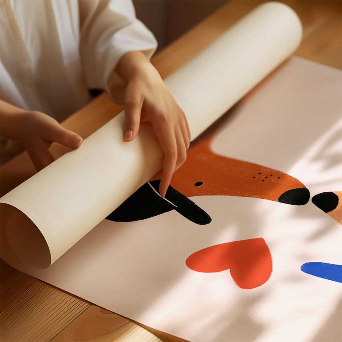 plakat zakochane pieski 70x100