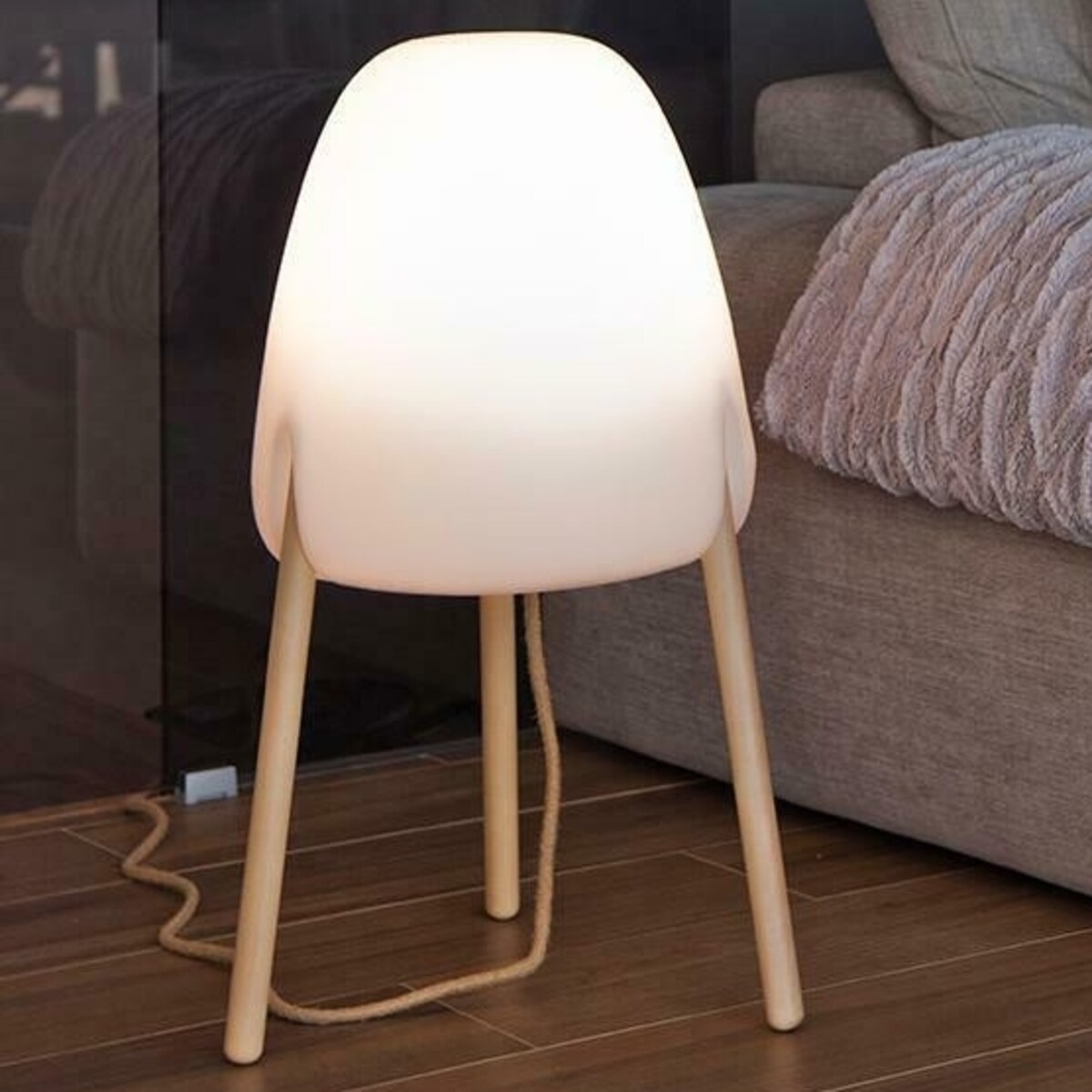 Lampa ogrodowa Rocket LUMRCK70SSNW solarna trójnóg biała, King Home