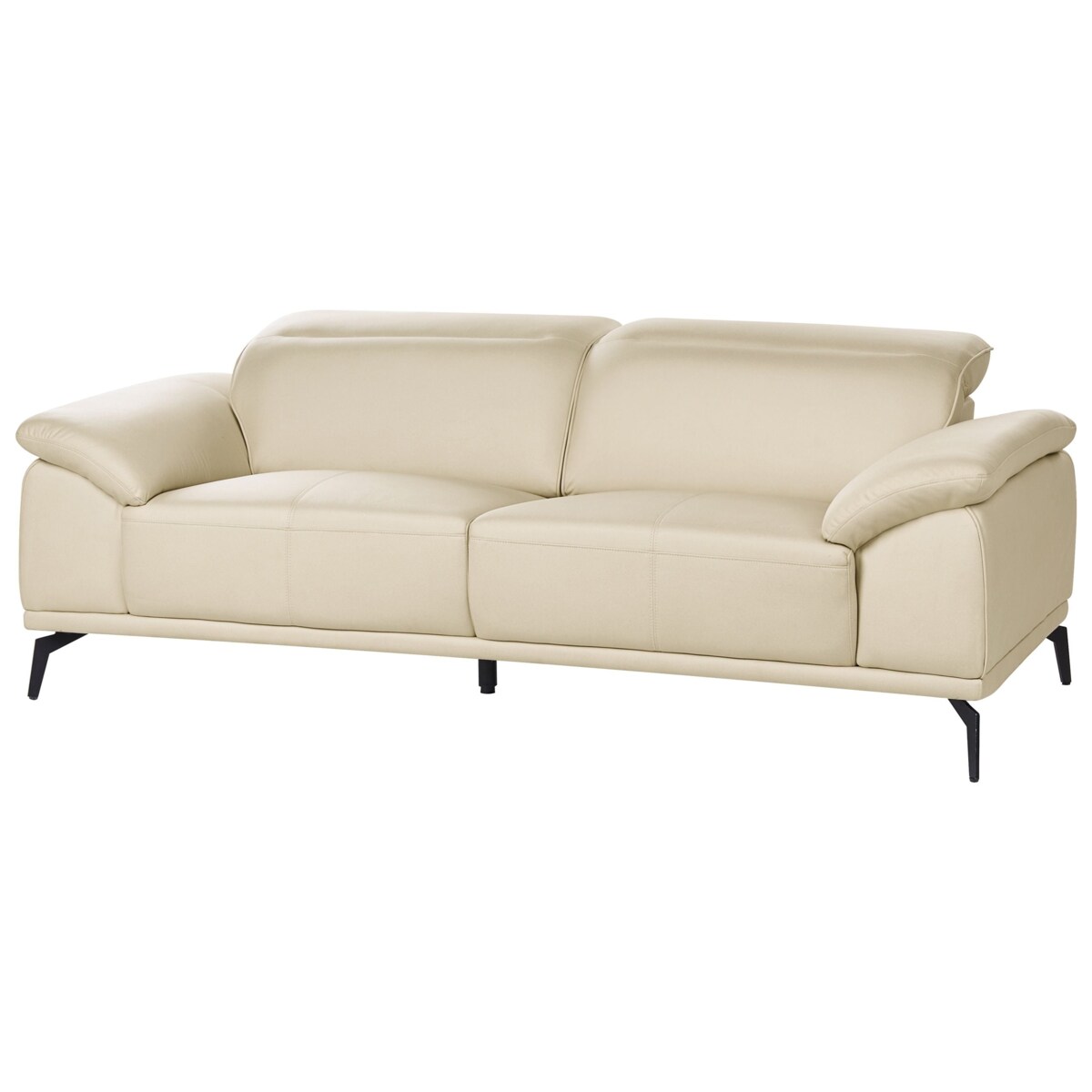 Komplet wypoczynkowy dla 6 osób VEJEN Ekoskóra Beżowy