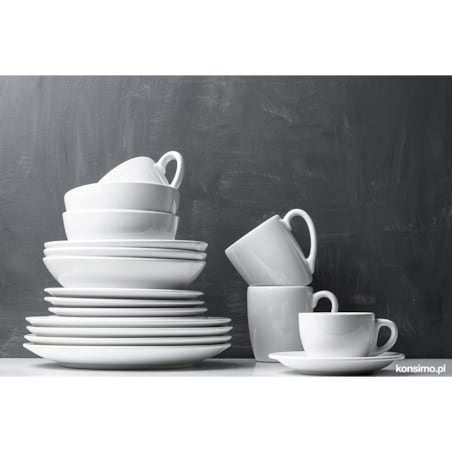 Konsimo LUPIN Spodek filiżanki do kawy, biały