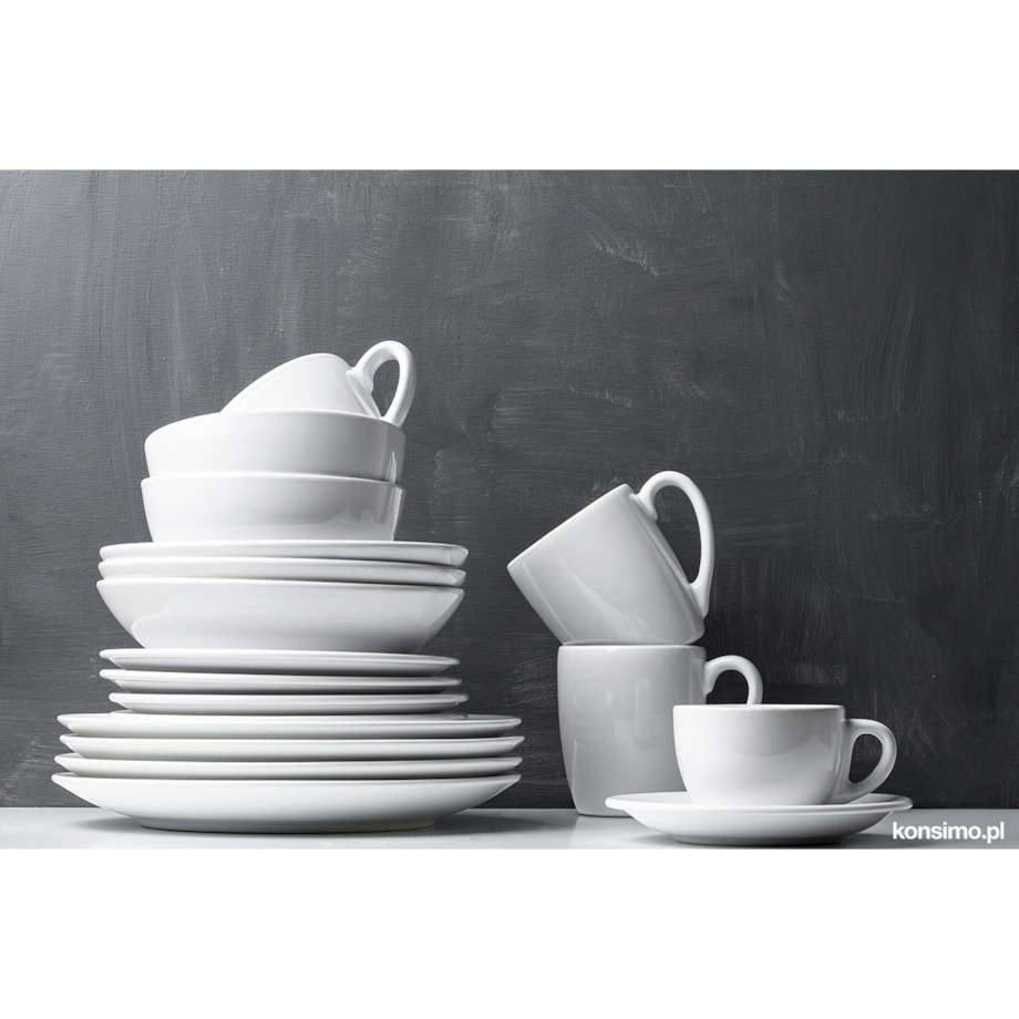 Konsimo LUPIN Spodek filiżanki do kawy, biały