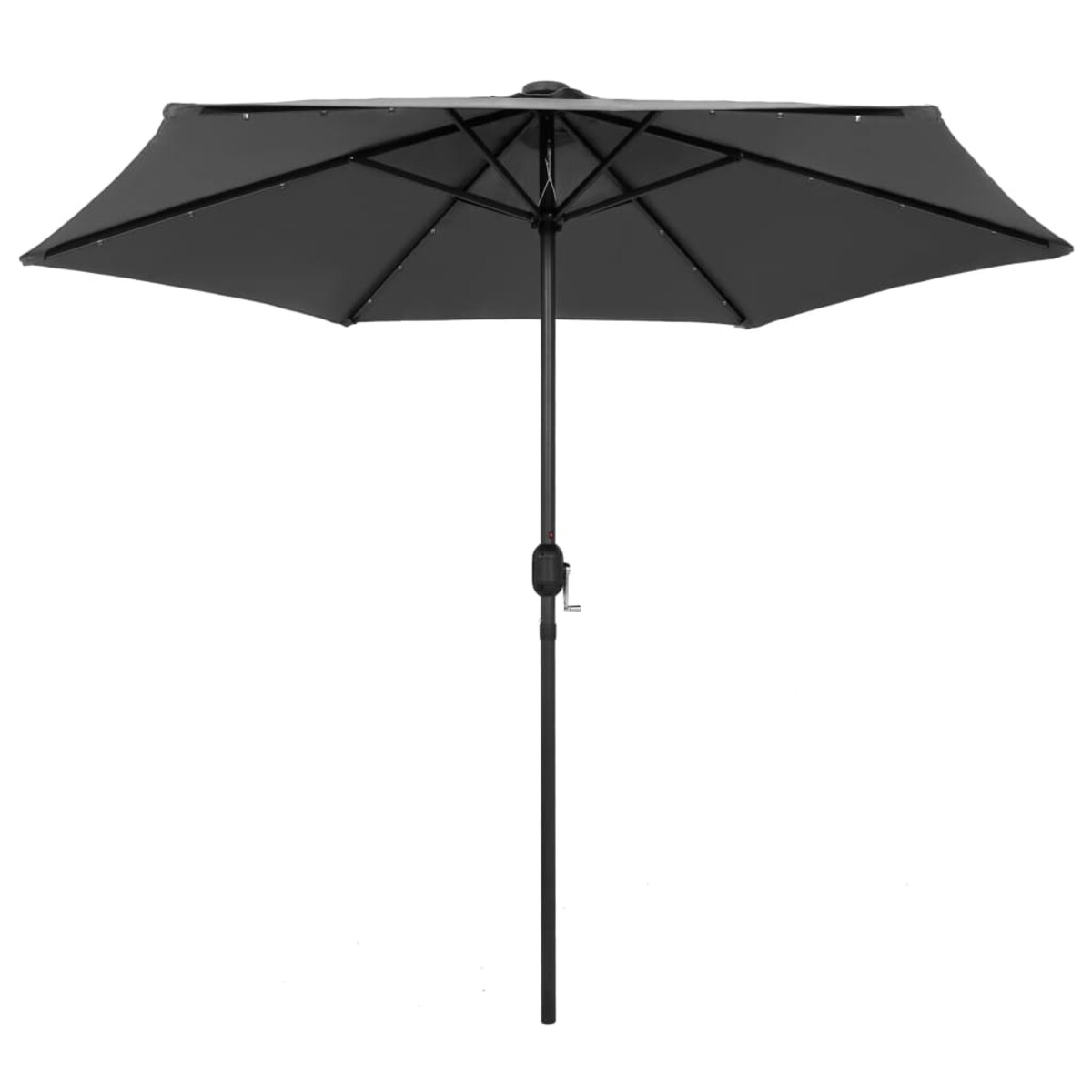 vidaXL Parasol ogrodowy z LED i aluminiowym słupkiem, 270 cm, antracyt