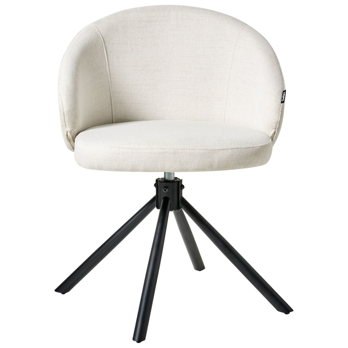 Zestaw 2 krzeseł do jadalni Obrotowy OVALO Złamana biel