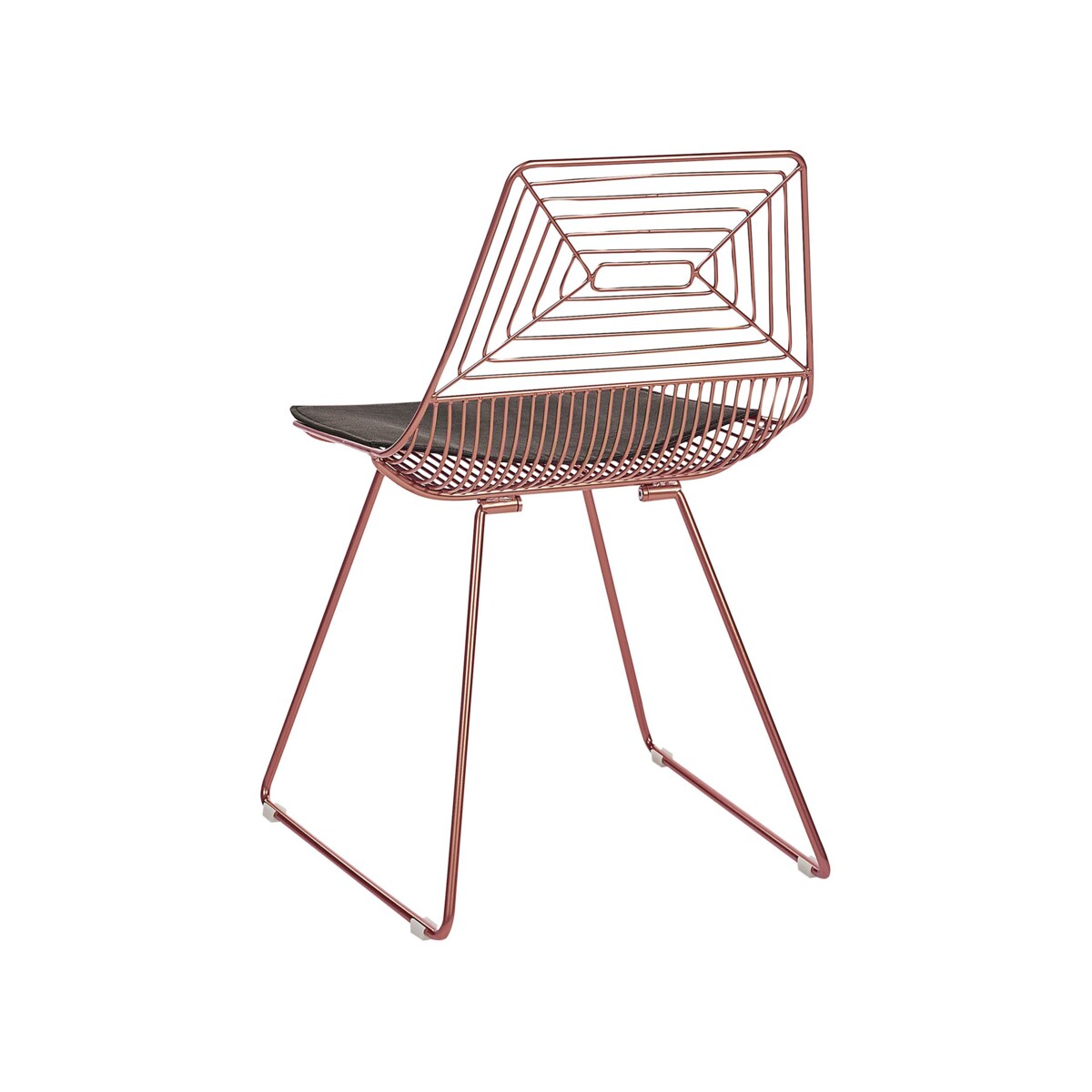 Zestaw 2 krzeseł do jadalni metalowy złoty róż BEATTY