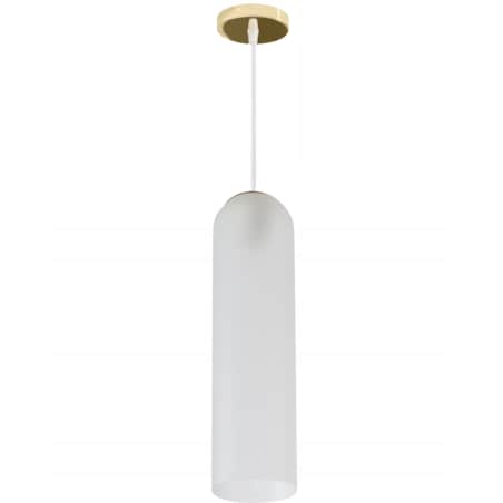 Lampa Sufitowa Wisząca Szklana Glamour White Gold