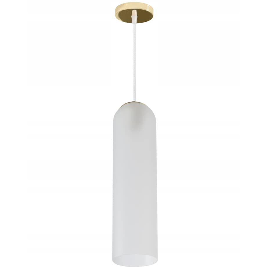 Lampa Sufitowa Wisząca Szklana Glamour White Gold