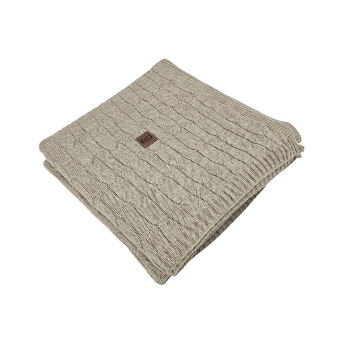 Koc dzianinowy kaszmir 150x200 cm – VERONA LATTE