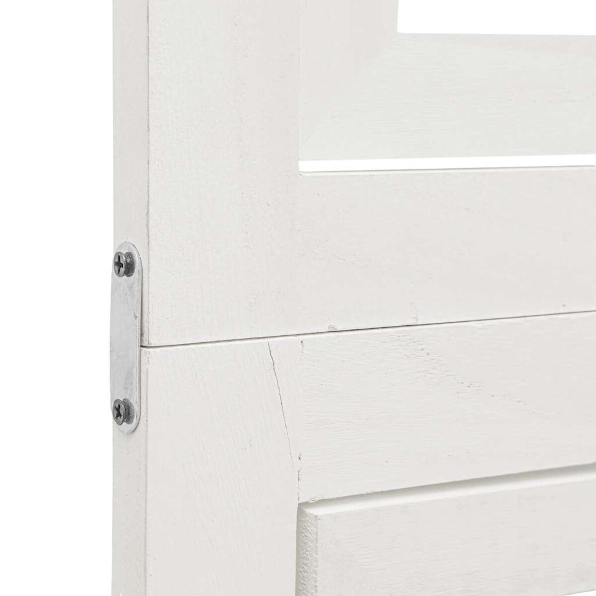 vidaXL Parawan pokojowy, 5-panelowy, biały, lite drewno paulowni