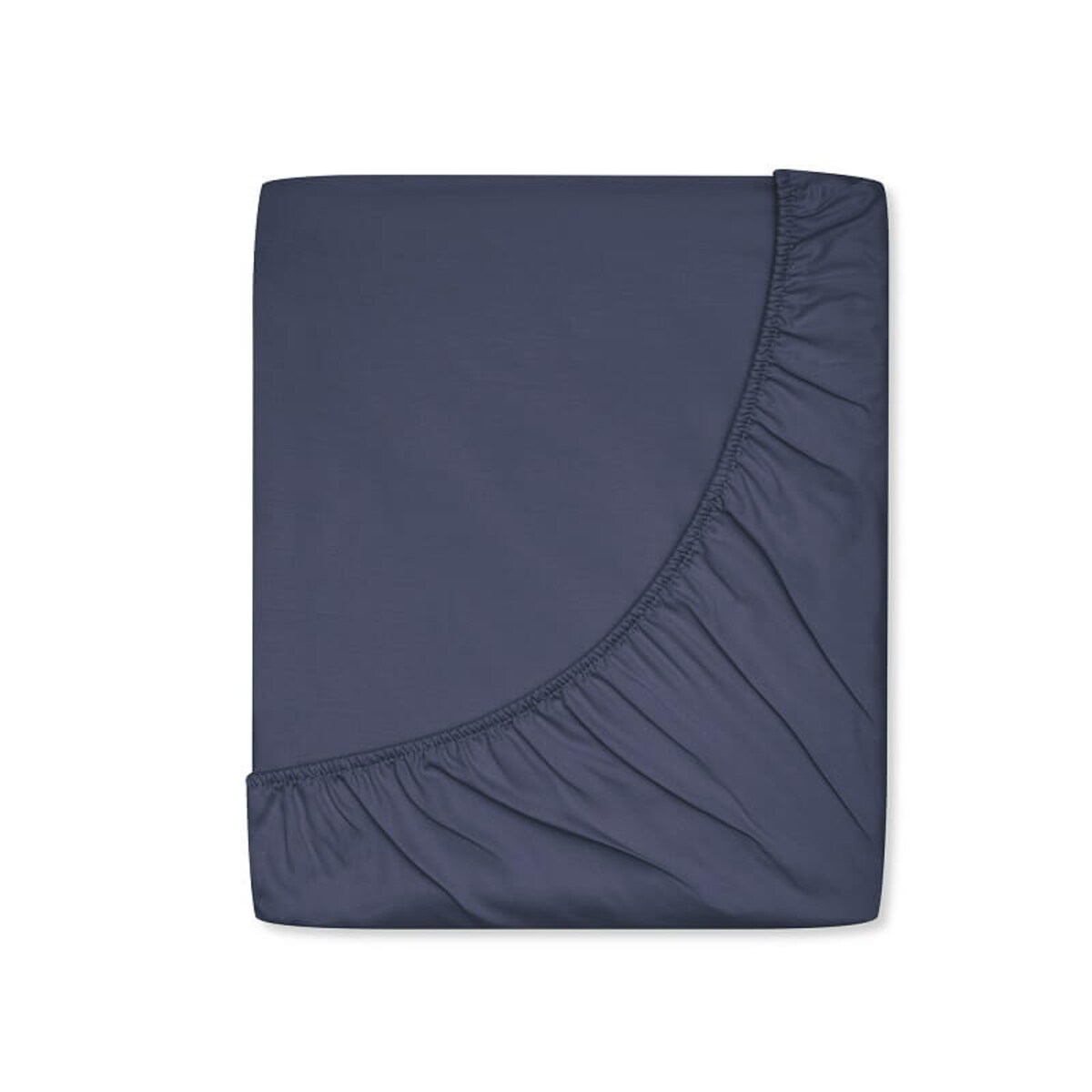 Prześcieradło satynowe z gumką midnight blue 160 x 200 cm