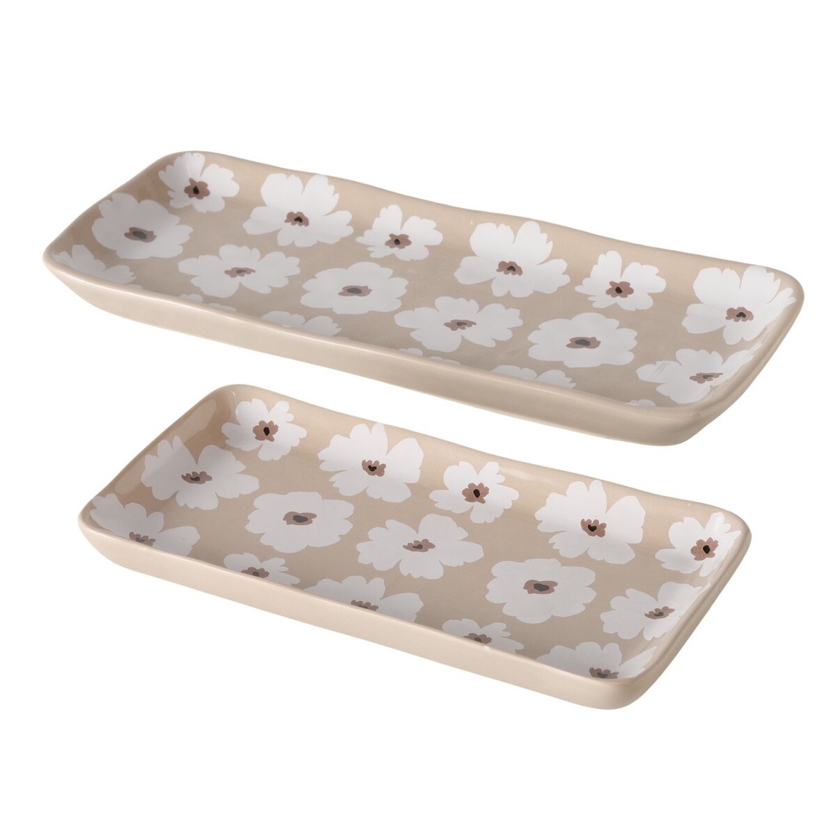 Patery ceramiczne w kwiaty, 13 - 15 cm, CANEA